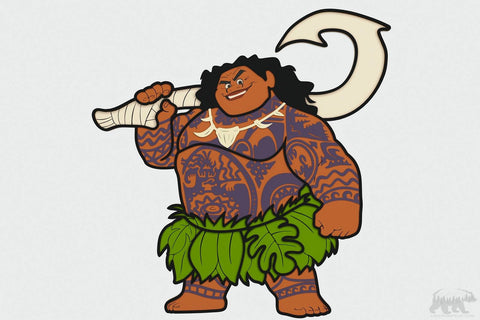 Moana Maui Layered Design for cutting