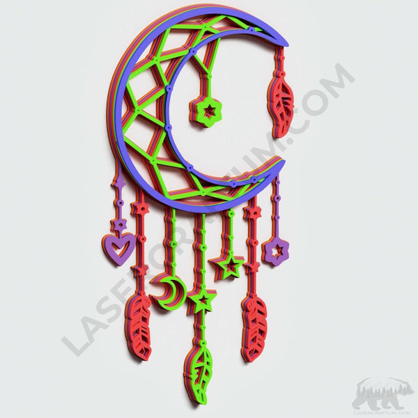 Moon Dream Catcher. Free Layered Design for cutting