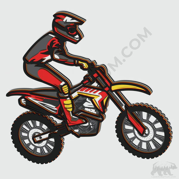 Motocross Layered Design for cutting