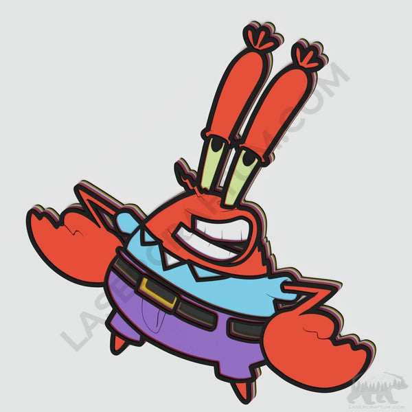 Mr. Crabs Layered Design for cutting