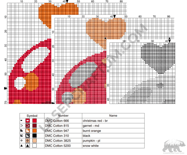 Mushroom Cross Stitch PDF Pattern - LaserCraftum