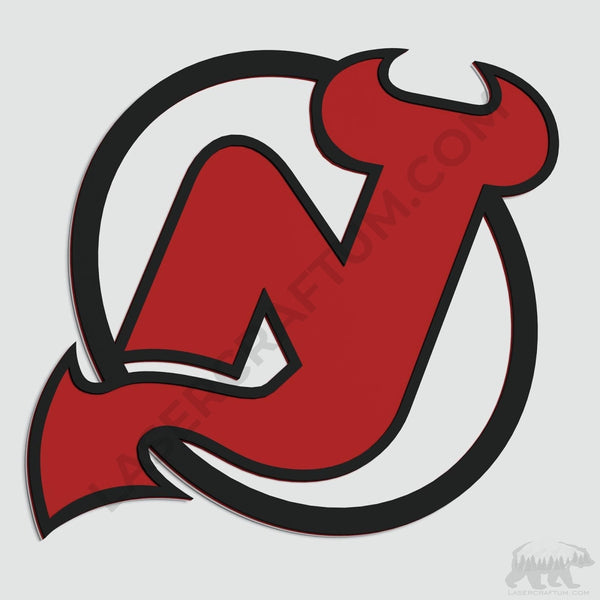 New Jersey Devils Layered Design for cutting