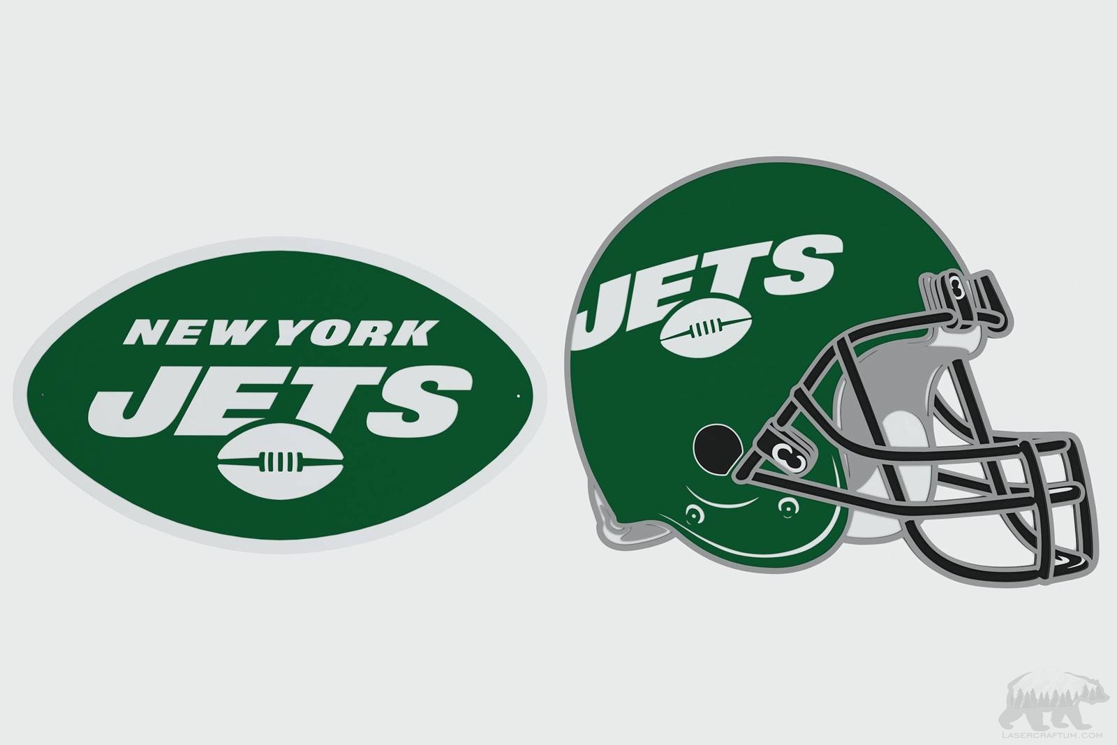 New York Jets Layered Design for cutting