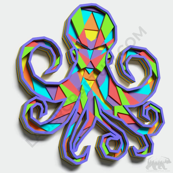 Octopus Layered Geometric Design for cutting