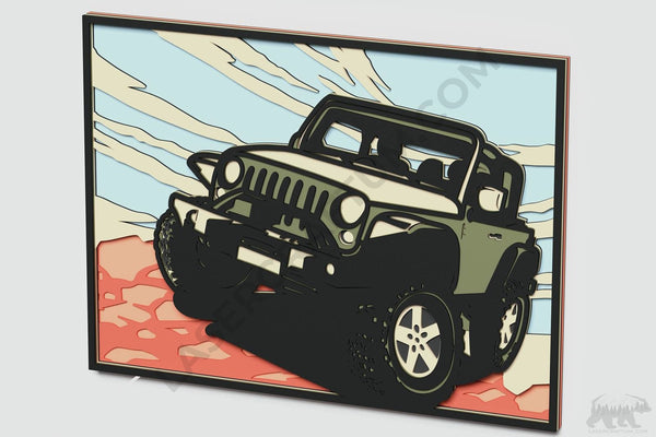 Off-road car Layered Design for cutting