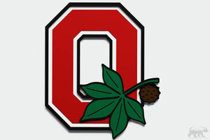 Ohio State University Logo Layered Design for cutting