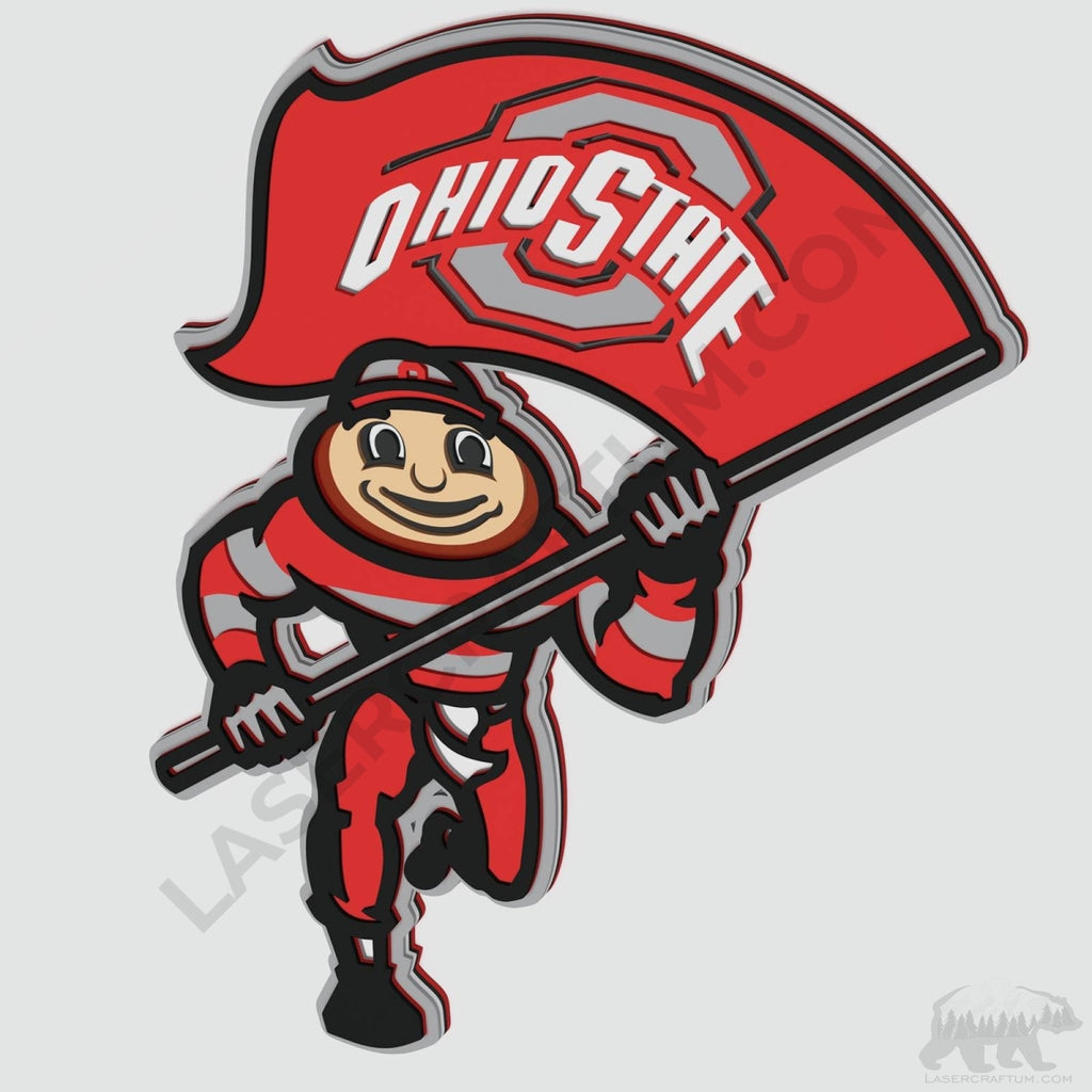 Ohio State University Mascot Layered Design For Cutting LaserCraftum ohio-state-university-mascot-layered-design-for-cutting-lasercraftum