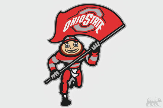 Ohio State University Mascot Layered Design for cutting - LaserCraftum