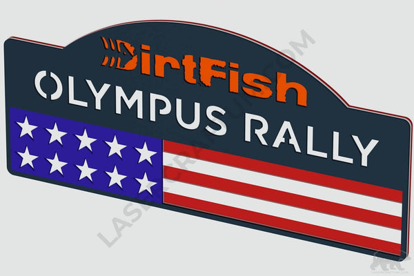 Olympus Rally Logo Layered Design for cutting