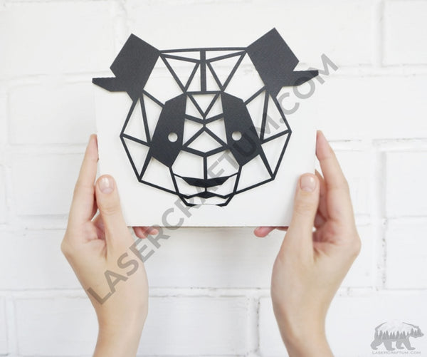 Panda envelope template for paper cutting - LaserCraftum