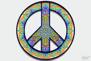 Peace Sign Layered Design for cutting
