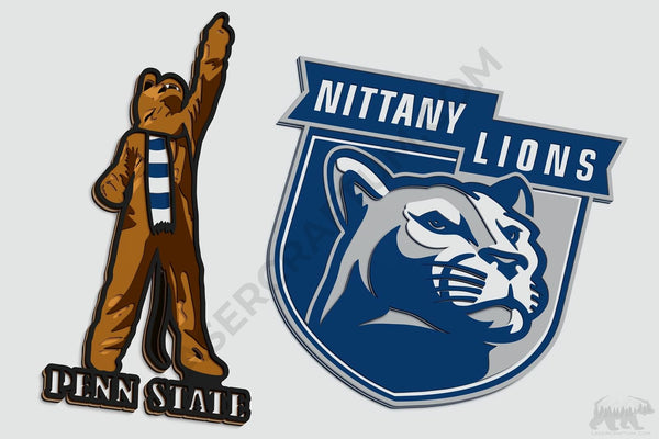 Penn State Nittany Lions Layered Design for cutting