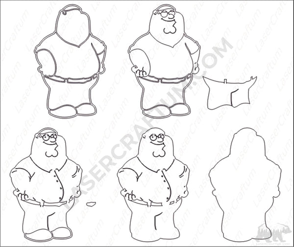 Peter Griffin Layered Design for cutting