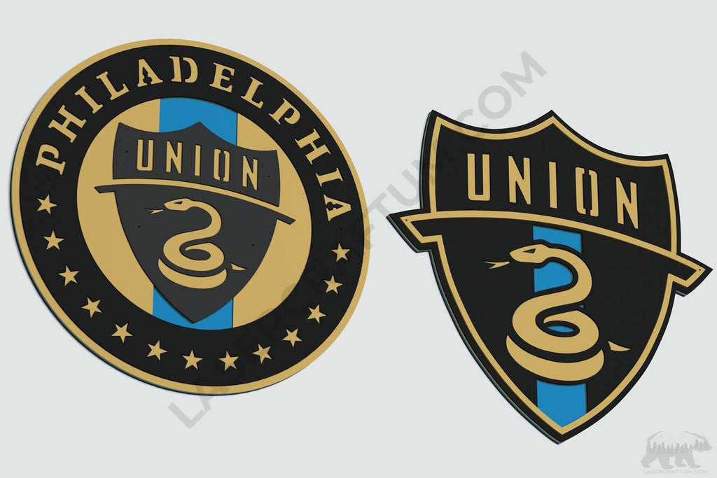 Philadelphia Union Logo Layered Design for cutting - LaserCraftum