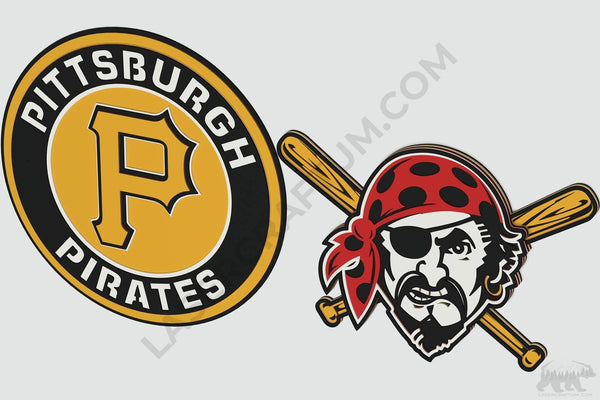 Pittsburgh Pirates Logos Layered Design for cutting