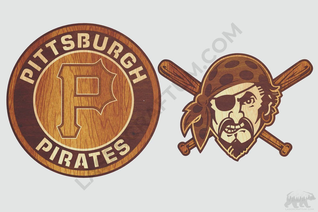 Pittsburgh Pirates Logos Layered Design for cutting - LaserCraftum