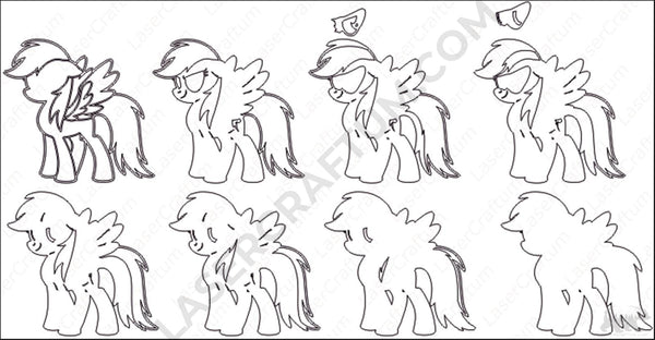 Pony Layered Design for cutting