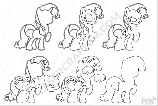 Pony v2 Layered Design for cutting