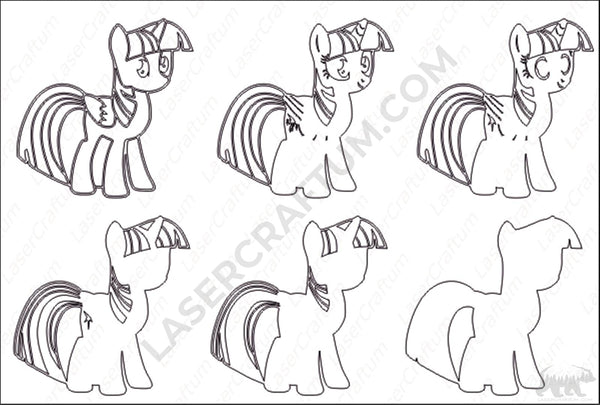 Pony v3 Layered Design for cutting
