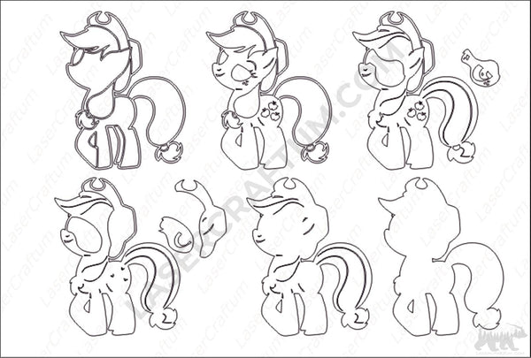 Pony v4 Layered Design for cutting