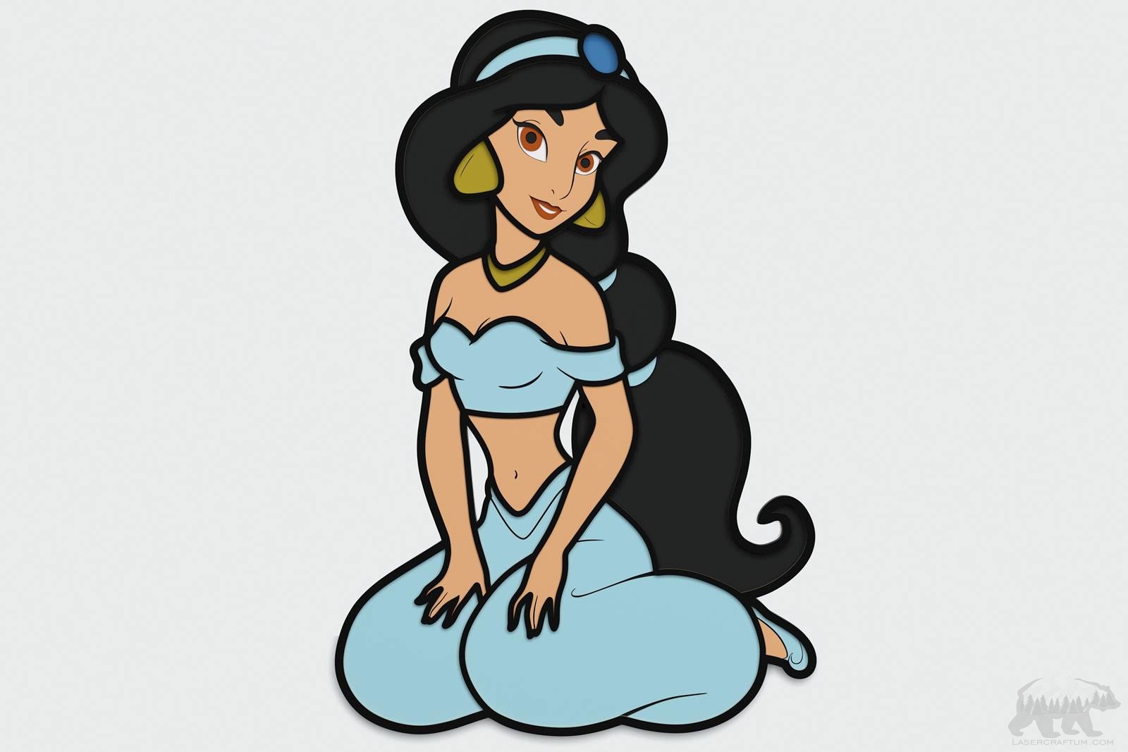 Princess Jasmine Layered Design for cutting