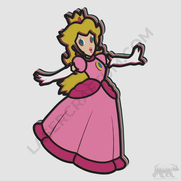 Princess Peach Layered Design for cutting