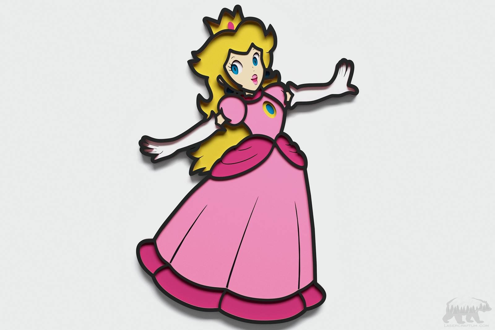 Princess Peach Layered Design for cutting