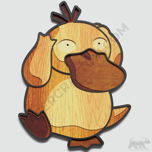 Psyduck Pokemon Layered Design for cutting