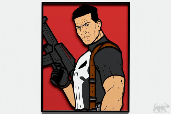Punisher Layered Design for cutting