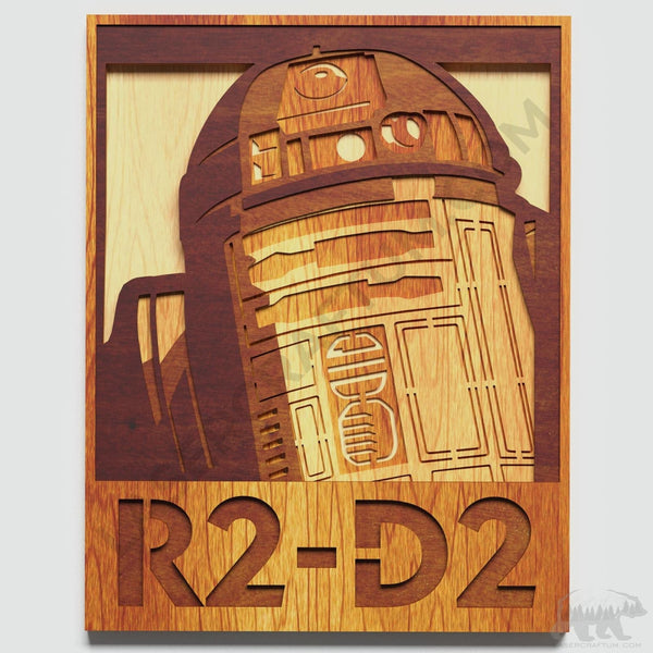 R2-D2 Portrait Layered Design for cutting