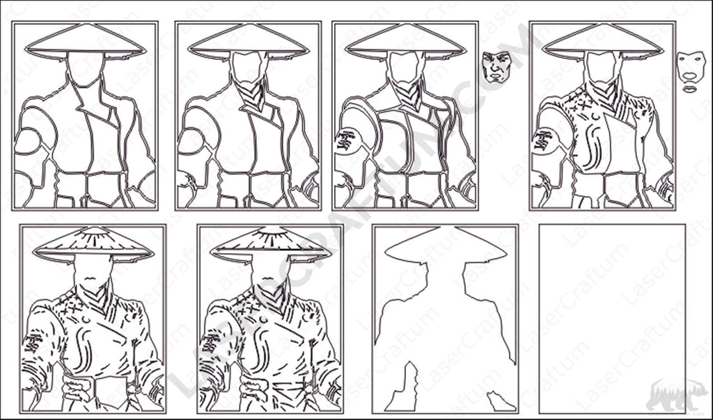 New Raiden Design Raiden Layered Design for cutting - LaserCraftum