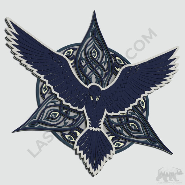 Raven Layered Design for cutting