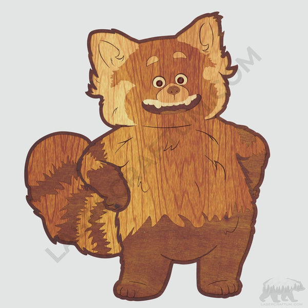 Red Panda Layered Design for cutting
