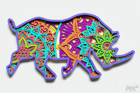 Rhino Multilayer Mandala Design for cutting