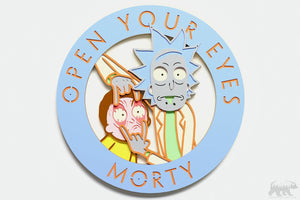 Rick and Morty Layered Design for cutting