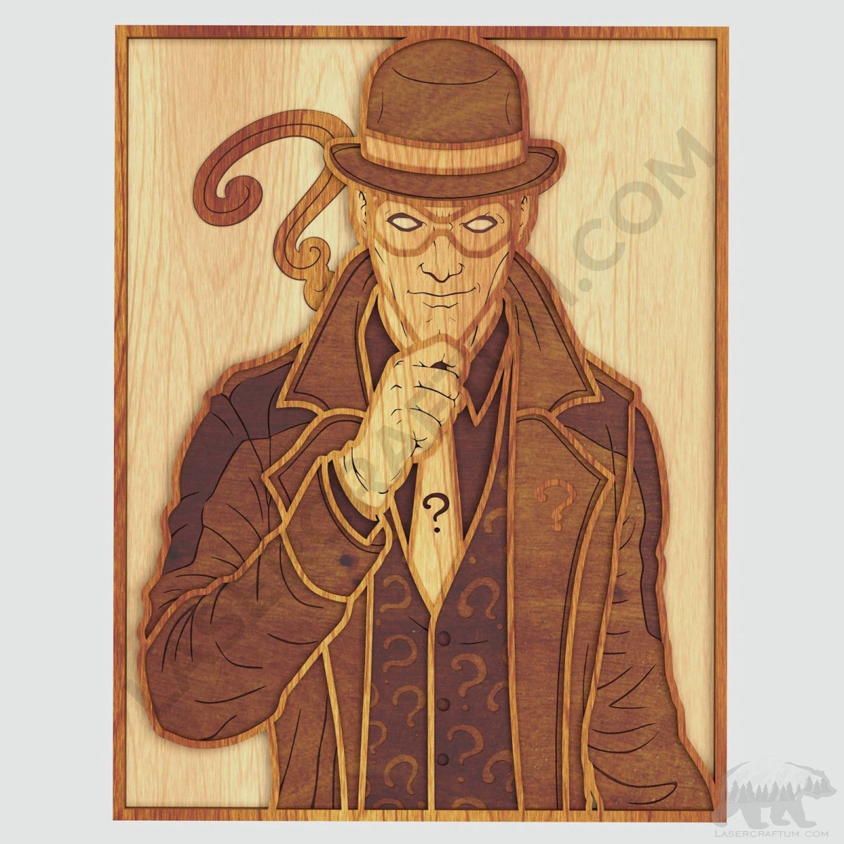 Riddler Layered Design for cutting - LaserCraftum