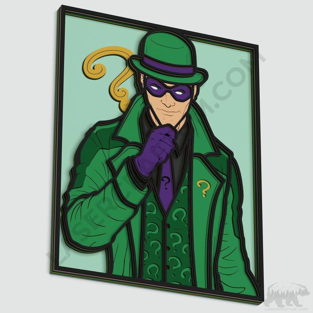 Riddler Layered Design for cutting - LaserCraftum