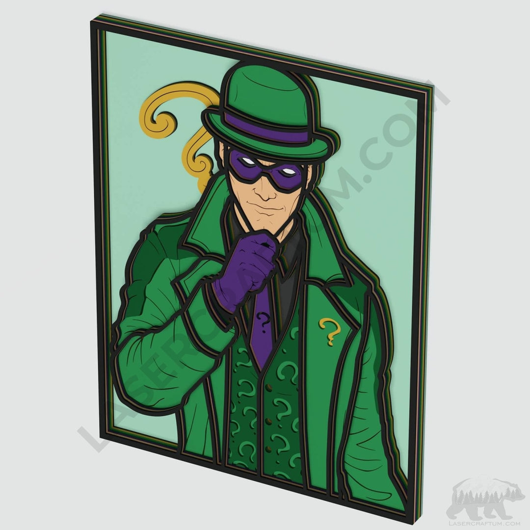 Riddler Layered Design for cutting - LaserCraftum
