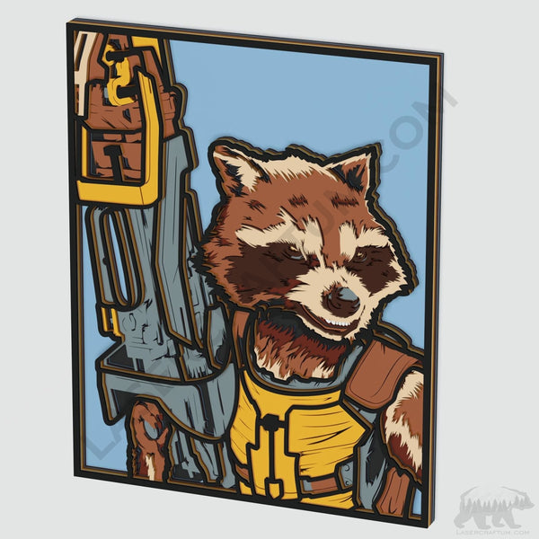 Rocket Raccoon Layered Design for cutting