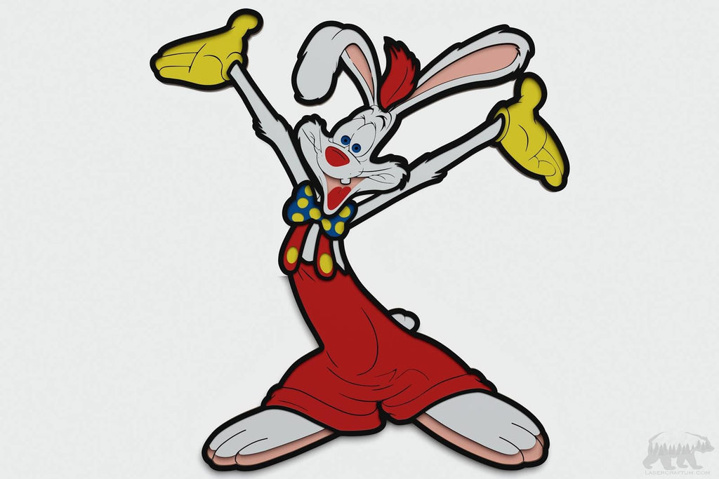 Roger Rabbit Layered Design for cutting - LaserCraftum