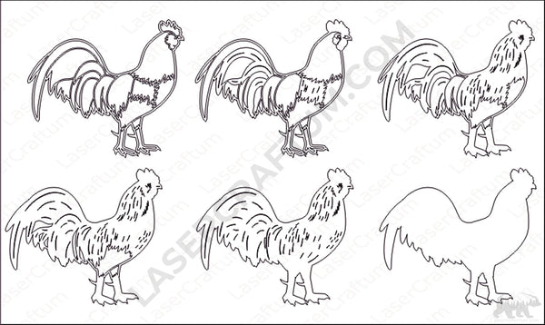 Rooster v2 Layered Design for cutting