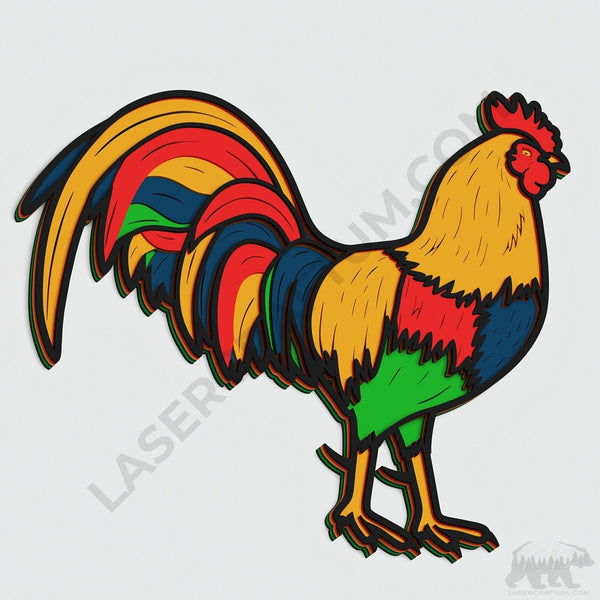 Rooster v2 Layered Design for cutting