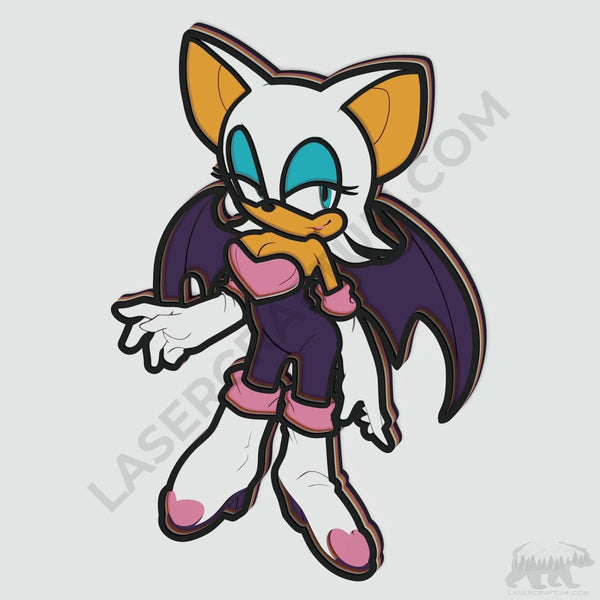 Rouge the Bat Layered Design for cutting