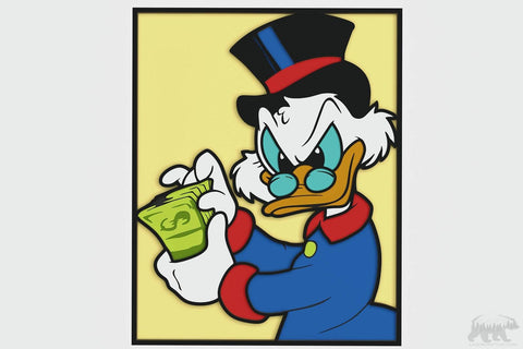 Scrooge McDuck Layered Design for cutting