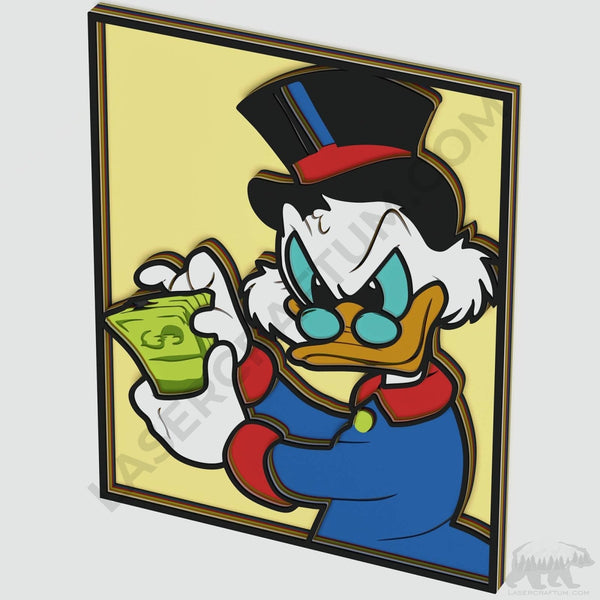 Scrooge McDuck Layered Design for cutting