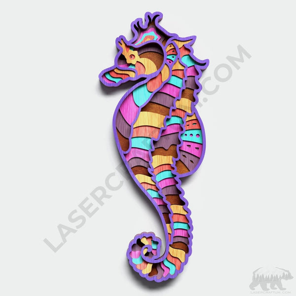 Seahorse Layered Design for cutting