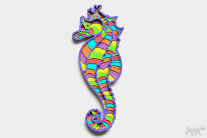 Seahorse Layered Design for cutting