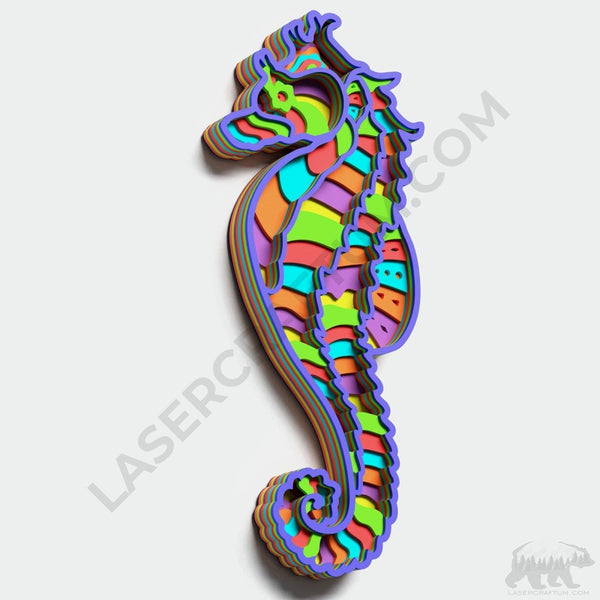 Seahorse Layered Design for cutting