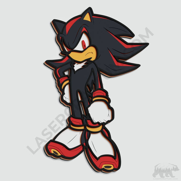 Shadow the Hedgehog Layered Design for cutting