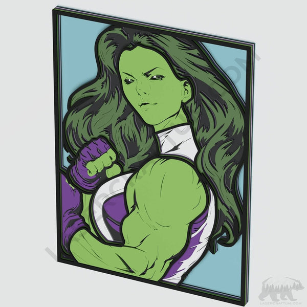 She-Hulk Layered Design for cutting